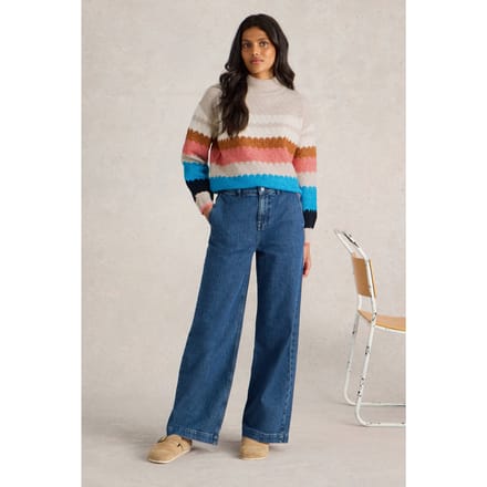 White Stuff Shelly Col Block Jumper Natural Multi Taglia: 20 | Maglioni a maglia Outlet | Donna