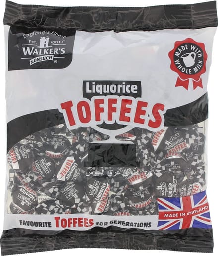 Walkers Liquorice toffees - Zak 750 gram