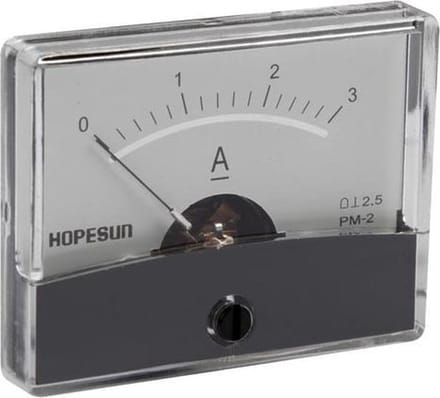 Analoge Paneelmeter Voor Dc Stroommetingen 3A Dc / 60 X 47Mm
