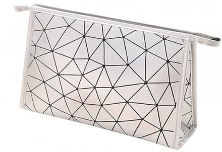 Without Lemon - Toilettas - Reistas - Make Up tas - Geometrisch Patroon design - Wit