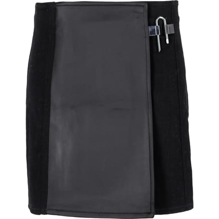 Givenchy minirok met panelen en hangslotdetails in zwart katoen
