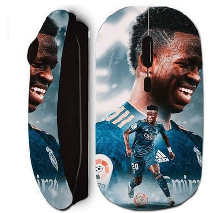 Draadloze muis - Vinicius JR - Real Madrid - Zwart - Wi-Fi-technologie - USB-sleutel inbegrepen