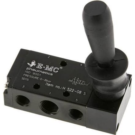 5/2 G1/4'' (G1/8'') Handbediende Hefboom Ventiel 0-8bar/0-112psi E.MC