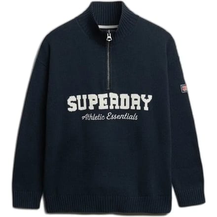 Superdry - Slouchy Graphic Trui Met Halve Rits - Dames - Sweaters