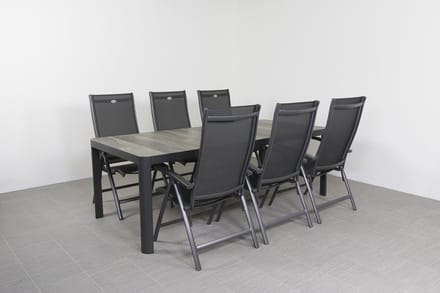 Hartman Salvatore/Queens 220x100 cm. verstelbare 6-persoons tuinset