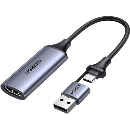 Audio- en videoadapter USB-A / USB-C - HDMI UGREEN CM489, Grijs