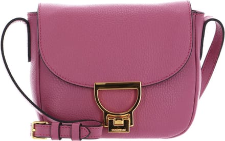COCCINELLE Leren Schoudertas Arlettis Handbag Grained Leather Pulp Pink Paars