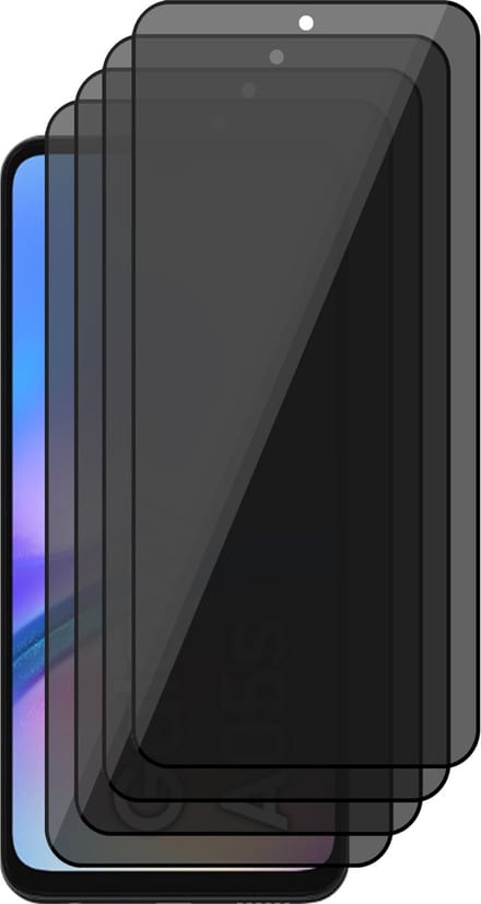 Privacy Screenprotector geschikt voor Samsung Galaxy A05s - 4x Volledig Dekkend Glas Screen Protector