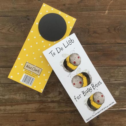 Alex Clark Magnetic Notepad or To-do list ~ Magnetisch Notitieblok Bijen 'Busy Bees'