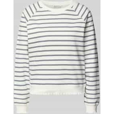 Tom Tailor Denim - Sweatshirt met streepjespatroon - Maat L - off white navy stripe
