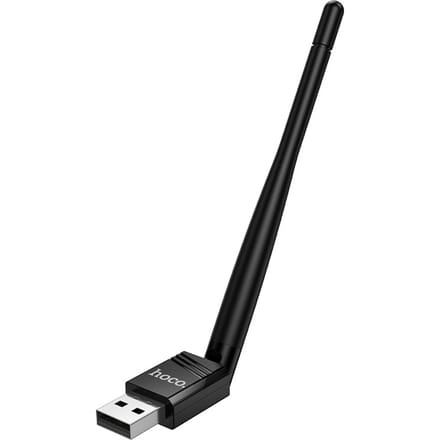 Hoco HI37 USB WiFi-adapter met Externe Antenne (WiFi4) - Zwart