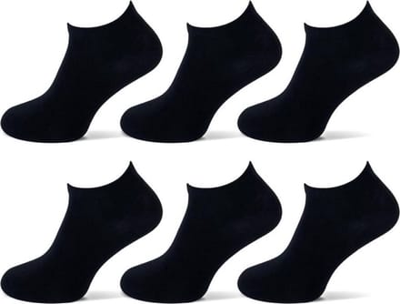 Sneakersokken 6 paar - Zwart - Maat 43/46