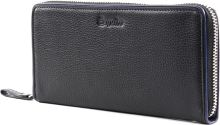 Esquire Portemonnee Piping Zip Around Wallet Black / Roy Zwart Blauw