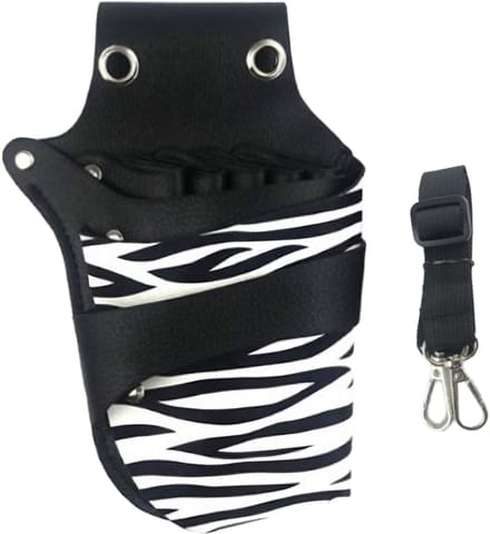 Somstyle Kapperstas - 23 x 16 CM - Kappers Heuptas - PU Leer - Scharen Holster - Zebra Design