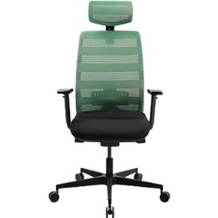 Schäfer Shop Select SSI PROLINE NEW WORK bureaudraaistoel mesh mint, met hoofdsteun, frame zwart