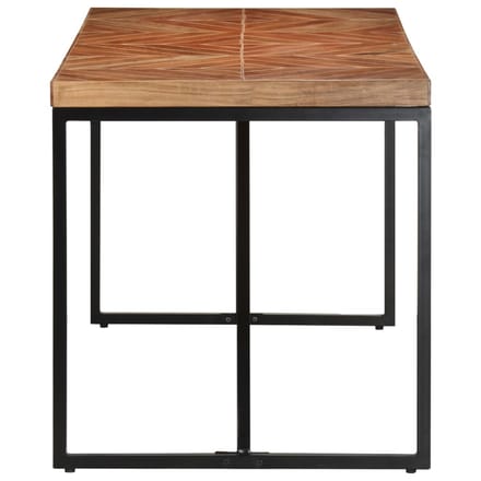 vidaXL - Eettafel - 140x70x76 - cm - massief - acaciahout - en - mangohout