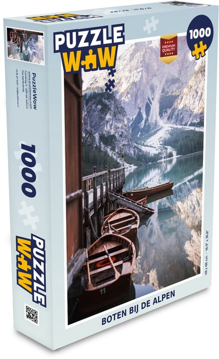 Puzzel Alpen - Boot - Meer - Legpuzzel - Puzzel 1000 stukjes volwassenen