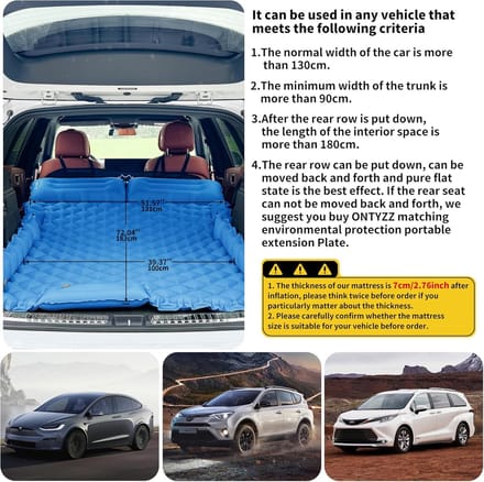 Autobed 2 Persoons - Auto Luchtbed - Opblaasbaar bed - Reismatras