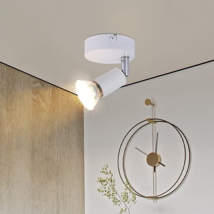 Glitzerlife Plafondspot Plafondlamp - 1xGU10 Draaibaar - LED 40W - Ø8,5cm - Modern Wit