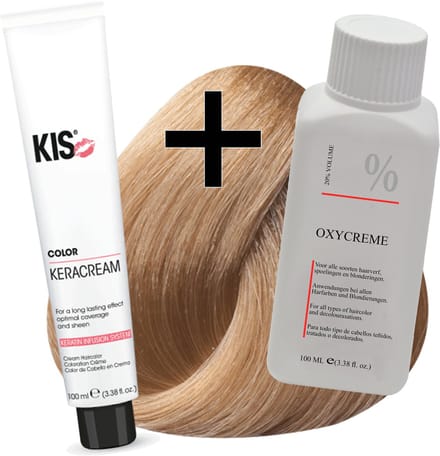 KIS haarverfset - 9G Zeer licht goudblond  - haarverf & waterstofperoxide