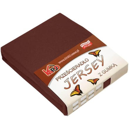Jersey hoeslaken met elastiek 160x200 cm, bruin