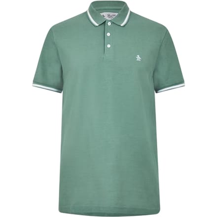 Original Penguin Heren Regular Poloshirt met Korte Mouwen (Olieblauw)