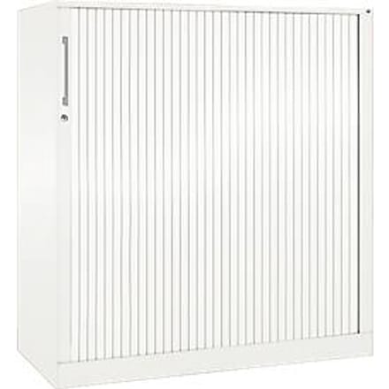 Roldeurkast ASISTO C 3000, 3 ordnerhoogten, B 1200 mm, wit/wit