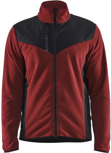 Blaklader 5942-2536 Gebreid vest met softshell - Gebrand rood/Zwart - L