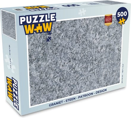 Puzzel Graniet - Steen - Patroon - Design - Grijs - Legpuzzel - Puzzel 500 stukjes