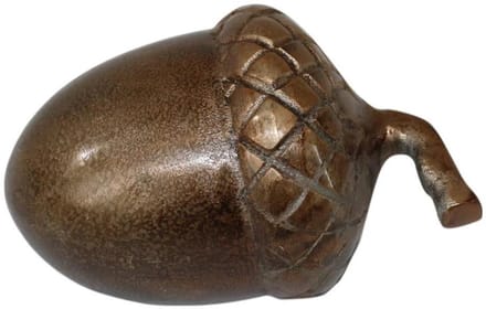 Deco4yourhome®- Decoratieve Eikel - Maat L - Metaal - Antique Brass Shiny