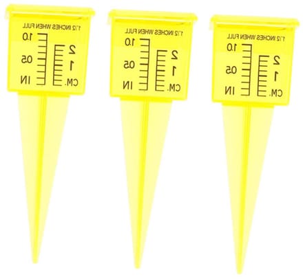 Regenmeter Set - Neerslagmeter Tuin - Watergeven Monitoren - Dubbele Schaal - 3 stuks - Geel