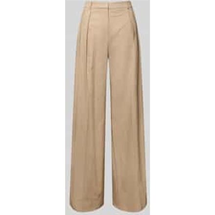 wijdte broek katoenmix met linnen aandeel model 'HENESA'