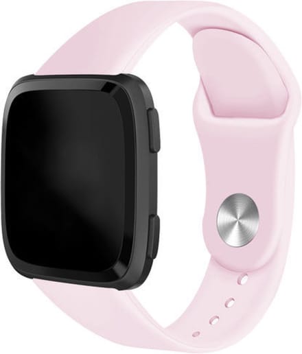 123watches siliconen sport band - roze - ML - Geschikt voor Fitbit Versa 1 & 2 / Lite