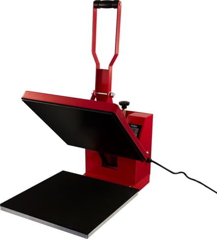 Transferpers - rood - 38x38cm - ptfe plaat & 10 sublimatievellen