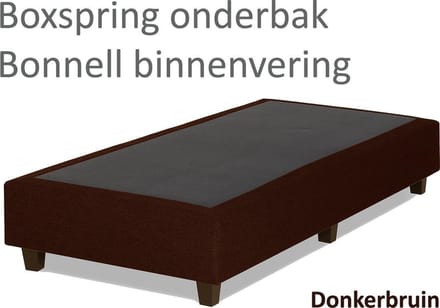 Boxspringonderbak Bonnell binnenvering, 80 x 200, Donkerbruin | Losse boxspring | Boxspring bedbodem | Boxspring onderstel | Bonnellboxspring | Springbox | Boxspring zonder matras