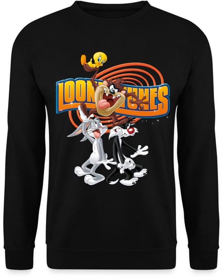 Looney Tunes Bugs Taz Tweety Sylvester Sweater Heren