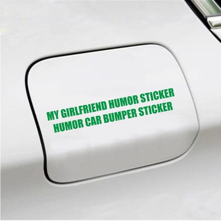 Bumpersticker - My Girlfriend Humor Sticker - 3,5 X 20,6 - Groen