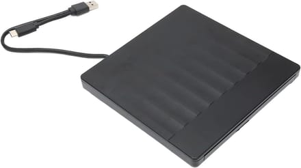 Externe DVD Speler - CD Brander - Oude Media Afspelen - Dubbele Poorten - 16.9 x 16.9 x 2.9 cm