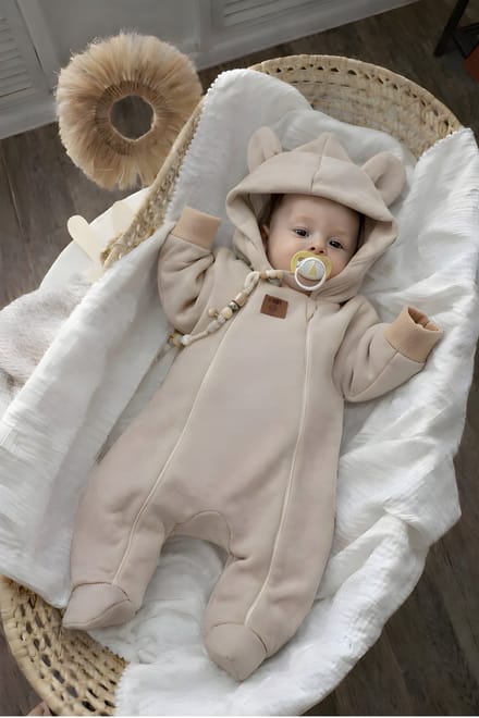 Dartomik - Baby Romper - Twee Ritsen - Lente Herfst - Beige