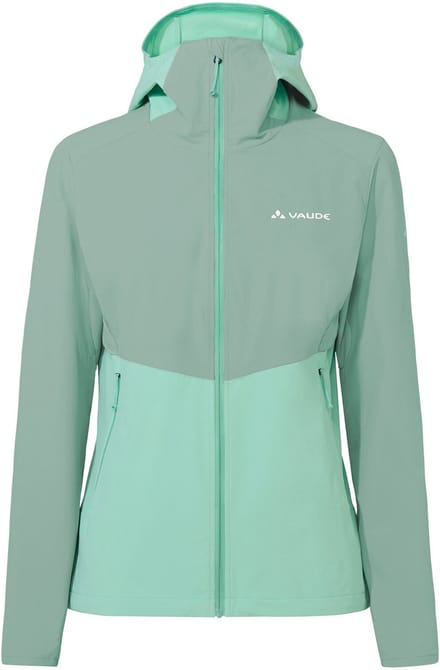 VAUDE Tekoa Jacket II, softshelljas, dames outdoor sportjassen, niet-waterdicht, winddicht, softshell, met capuchon, regular pasvorm
