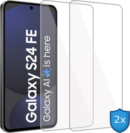 2x Geschikt voor Samsung Galaxy S24 FE - Screenprotector - Beschermglas - GuardCover