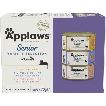 6x 70g Applaws Senior Mixpakket (3 Soorten) Katten Natvoer