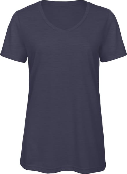 B&C TriBlend V-neck TEE / Woman CGTW058 - Heather Navy - M