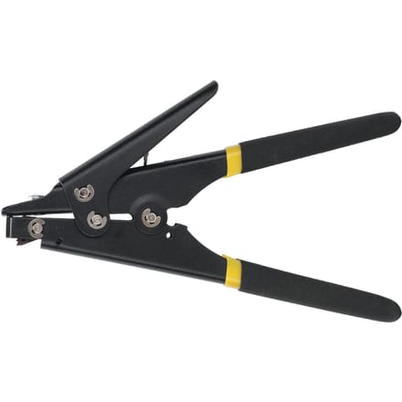 Draagbaar Nylon Kabelbindertool Verstelbare Spanning Plastic Kabelbinder Bevestigings- en Knipgereedschap Zwart