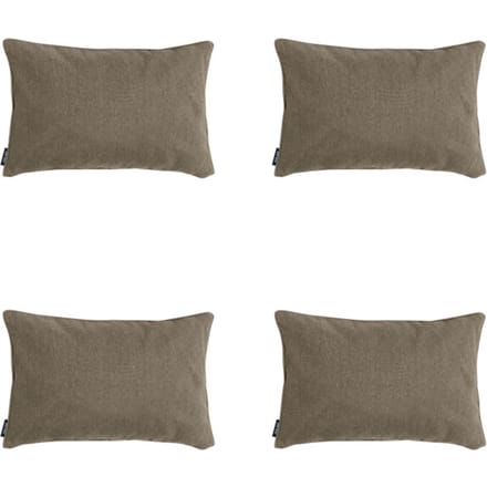 Madison - Sierkussen Taupe canvas eco+ - Ca. 30x50 cm - Set van 4