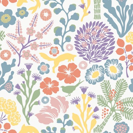Boråstapeter Vliesbehang 1473 - Swedish Designers - Botanisch Wit - 53cm x 10.05m