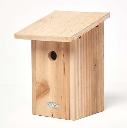 Homescapes Vogelhuisje van echt hout Koolmees