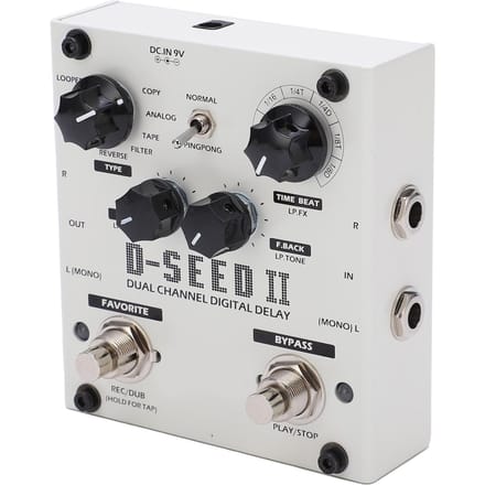 Delay Effect Stereo Dubbel Kanaal 8 Modi Loop Opname Digitale Stompbox 2000MS DC9V 220mA black
