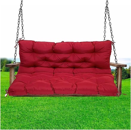 Buitenbank Kussen - Schommelkussen - Terras Comfort - Waterdicht Polyester - 150x100cm - Dieprood