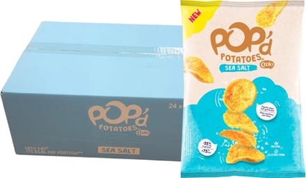 Croky Pop'd Potatoes Sea Salt 17 gram - doos 24 zakjes